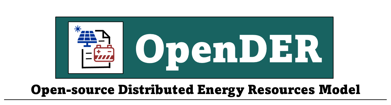 Open-source Distributed Energy Resources (OpenDER) Model