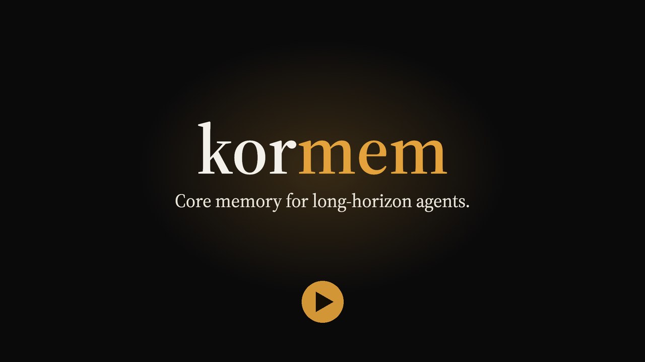 Watch the kormem launch video (68 s)