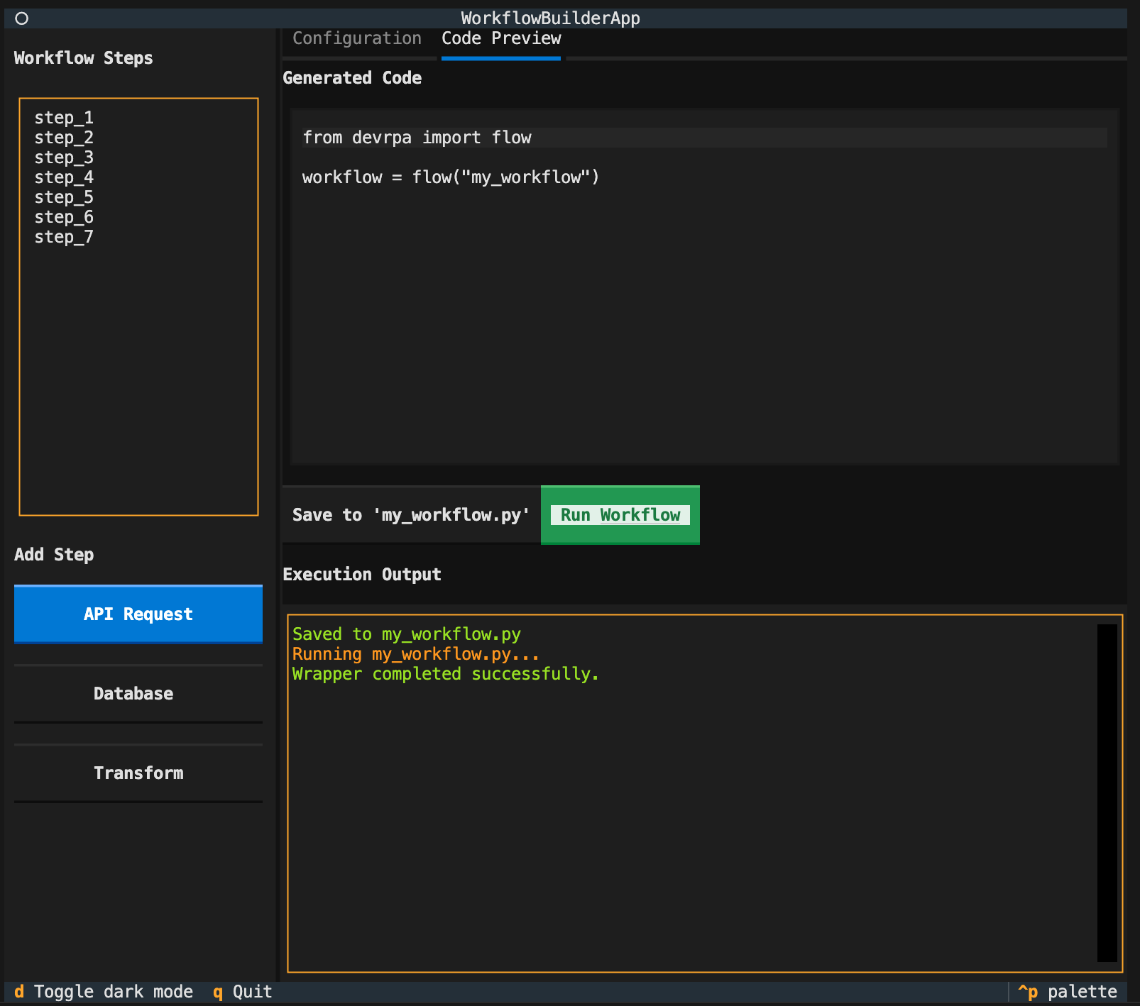 Visual Builder UI