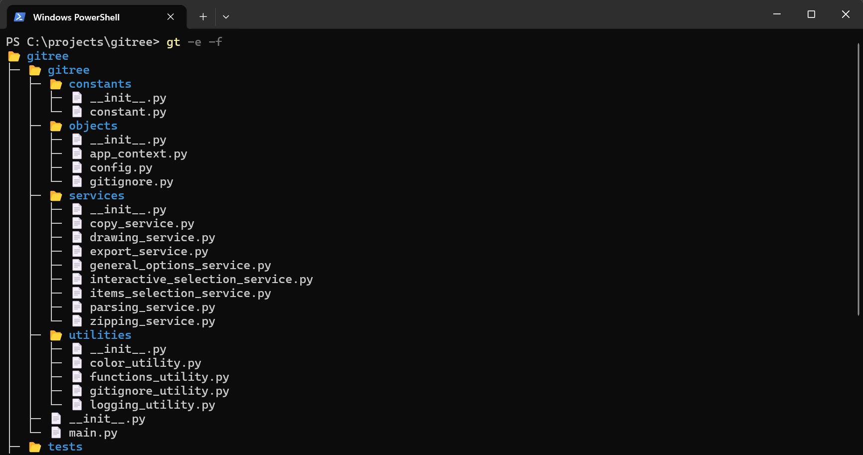 gitree demo