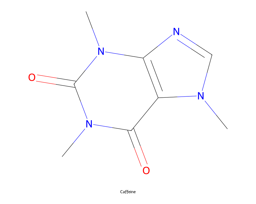 Caffeine structure, rendered by generate_molecule