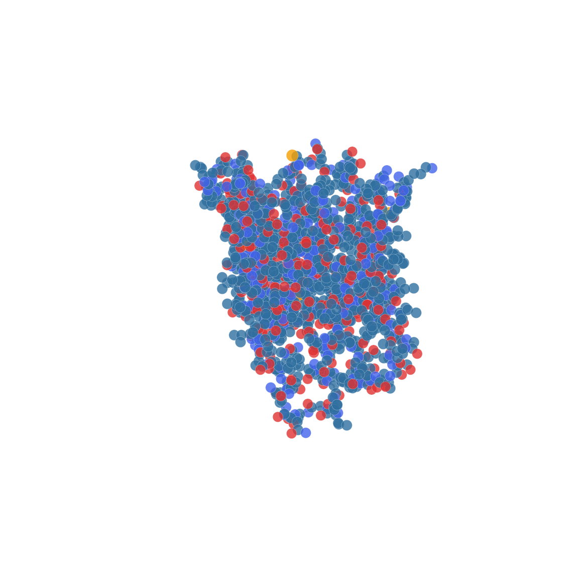 Aquaporin-1 rendered as a 3D element-coloured molecular structure