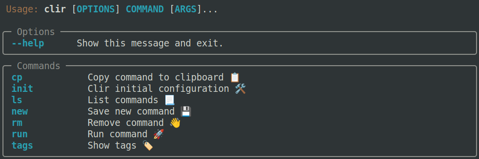 clir --help
