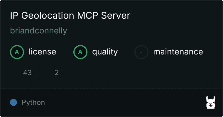 IP Geolocation Server MCP server