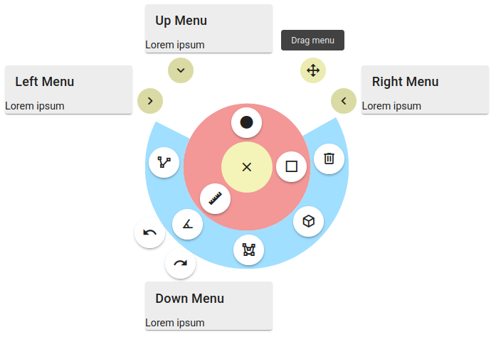 Screenshot of trame-radial-menu