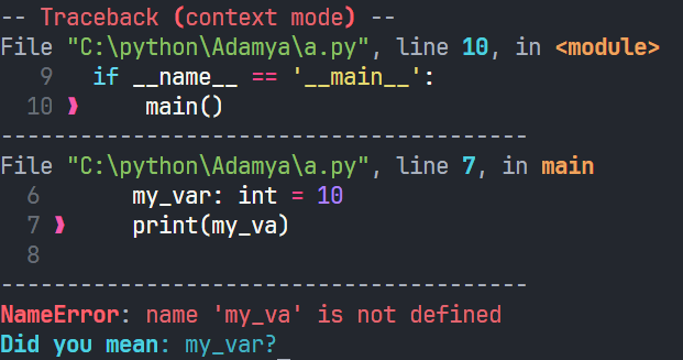 Context mode output