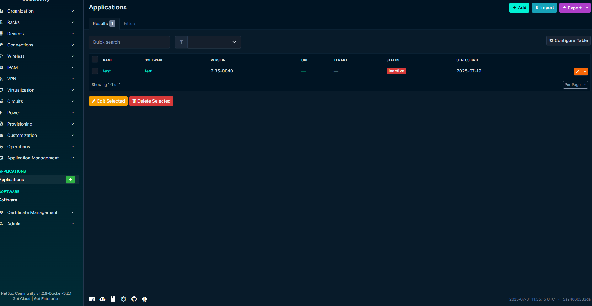Applications View