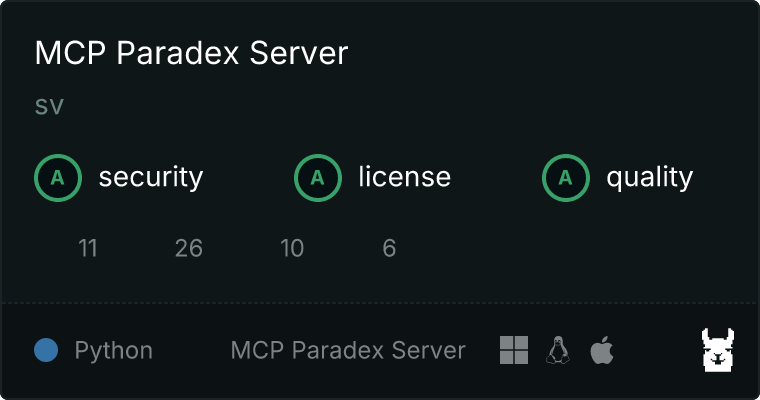 Paradex Server MCP server
