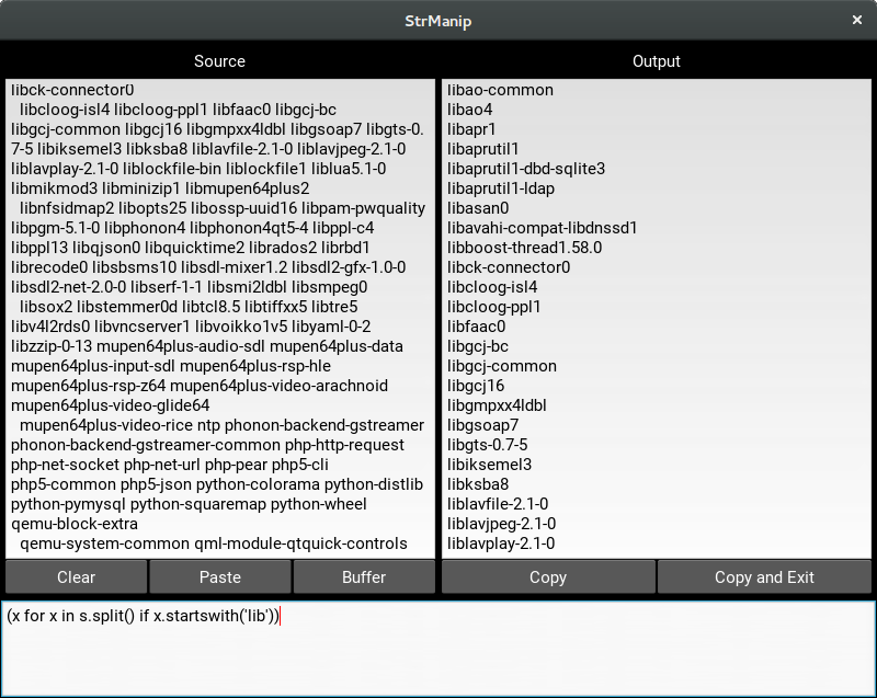 Filter Apt example