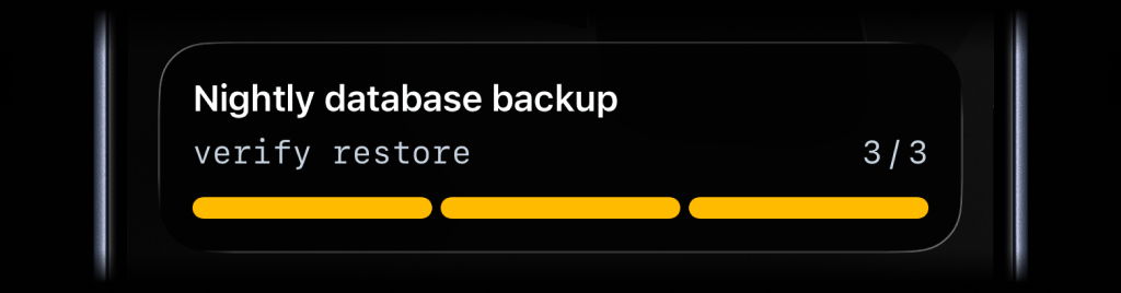 Segmented progress end example