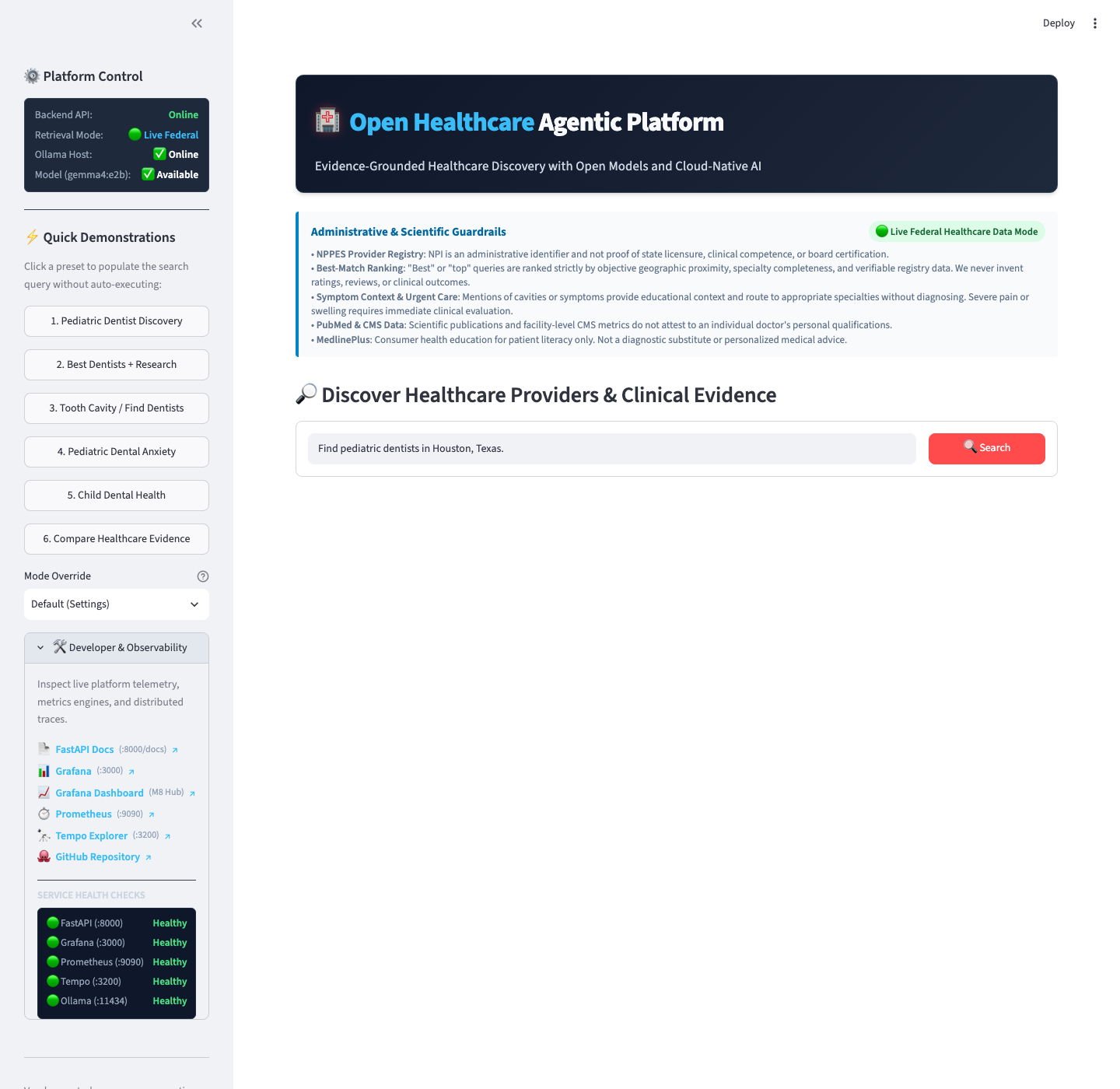 M8 Developer & Observability Hub