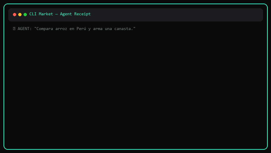 CLI MARKET — terminal demo