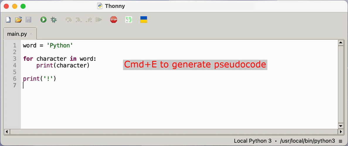Erasing the pseudocode