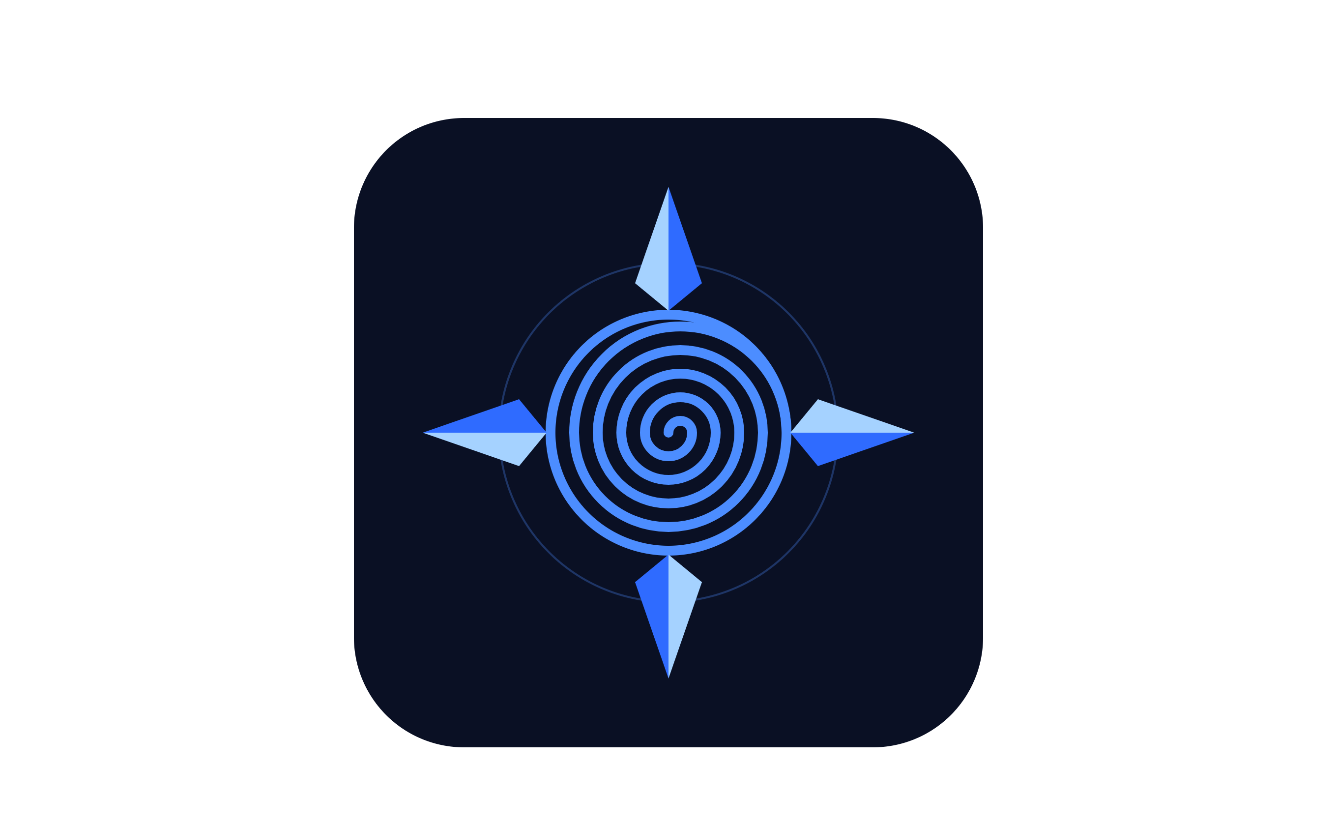 TunnelScope blue compass and vortex logo