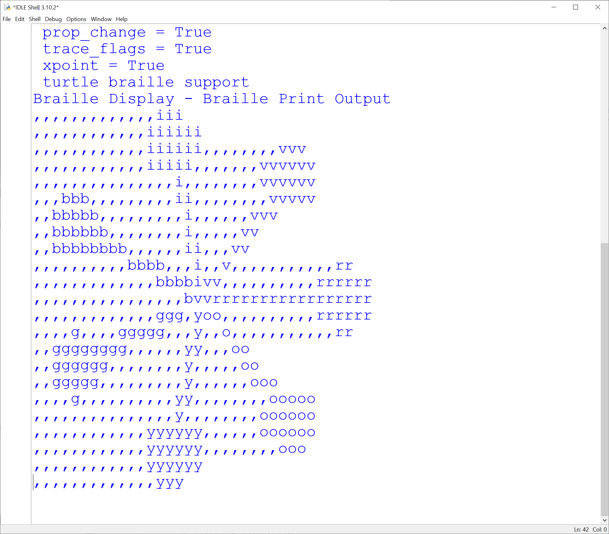 Program printout