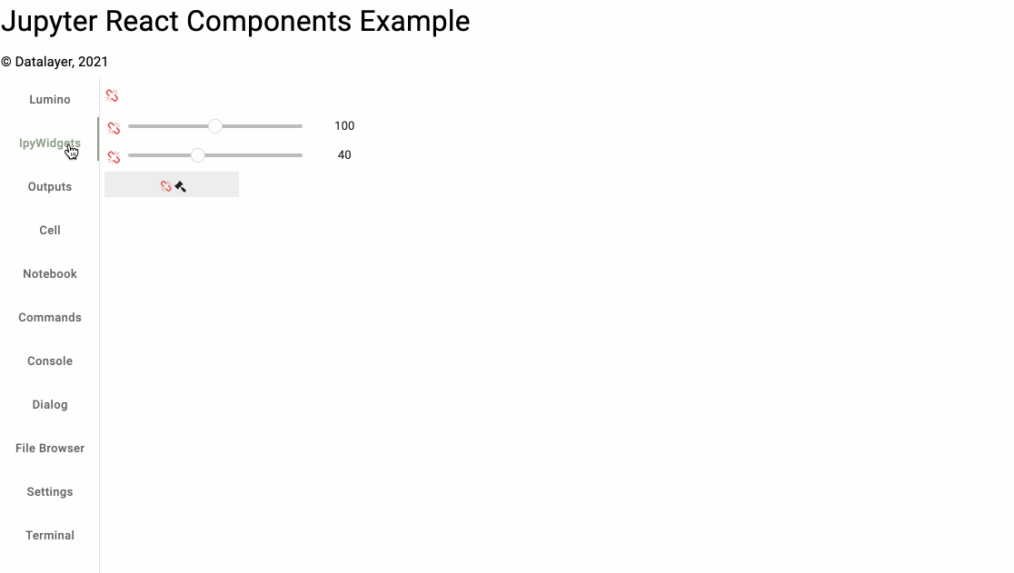 Jupyter React Gallery