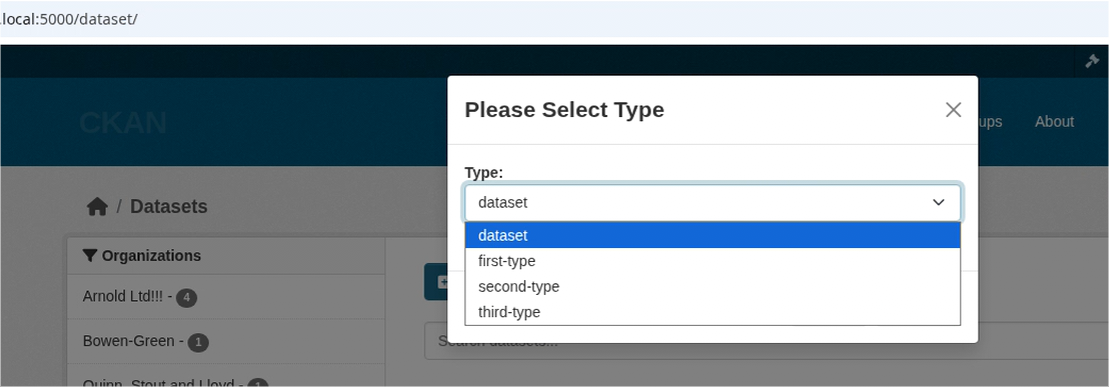 Selector inside modal