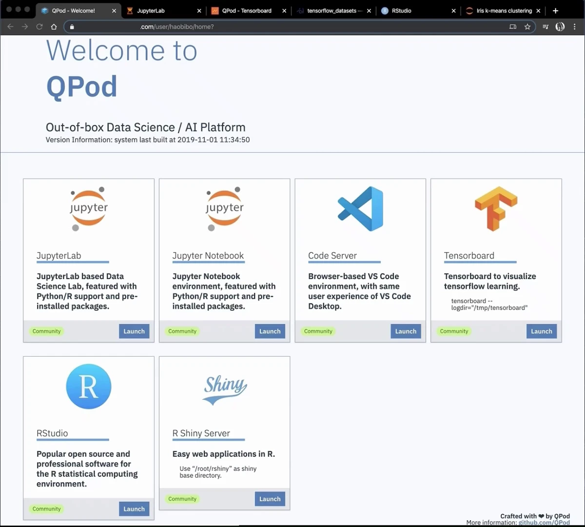Screen shot of QPod