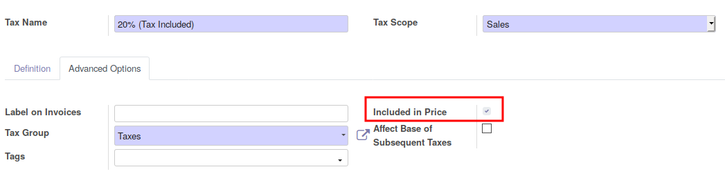 Choice of customer taxes