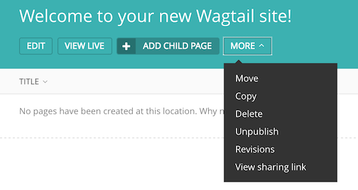 Dropdown with sharing link