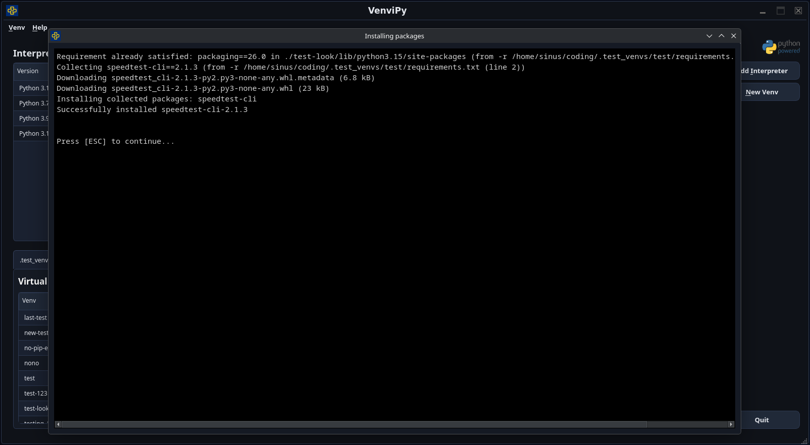Console output screenshot