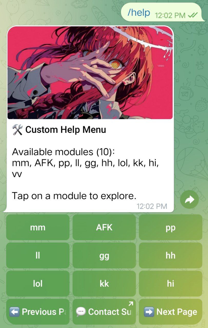 Help menu using photo
