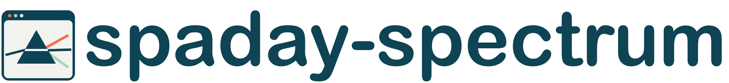 spaday-spectrum logo, a prism splitting light inside a browser window