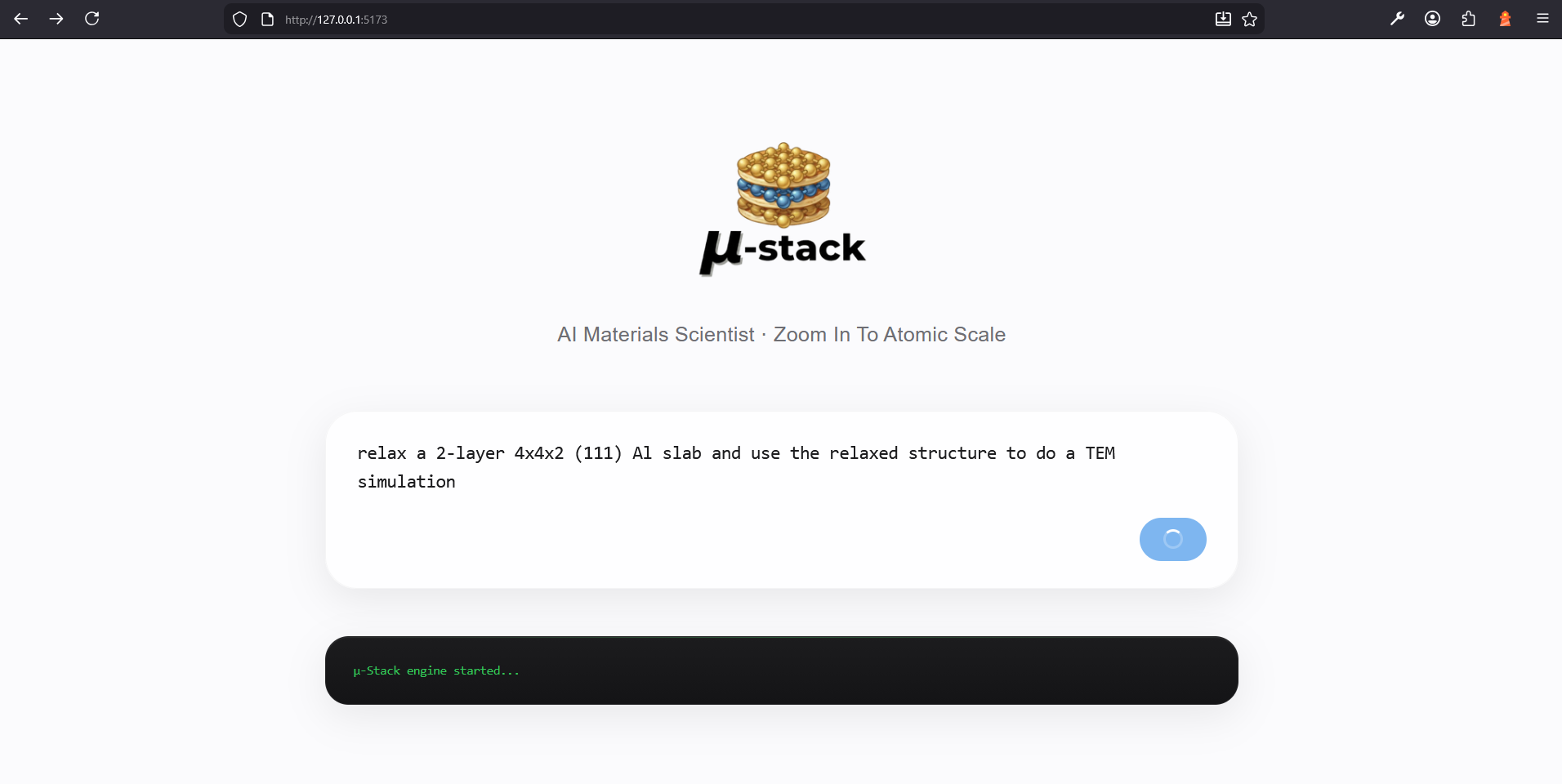 µ-Stack Web Interface