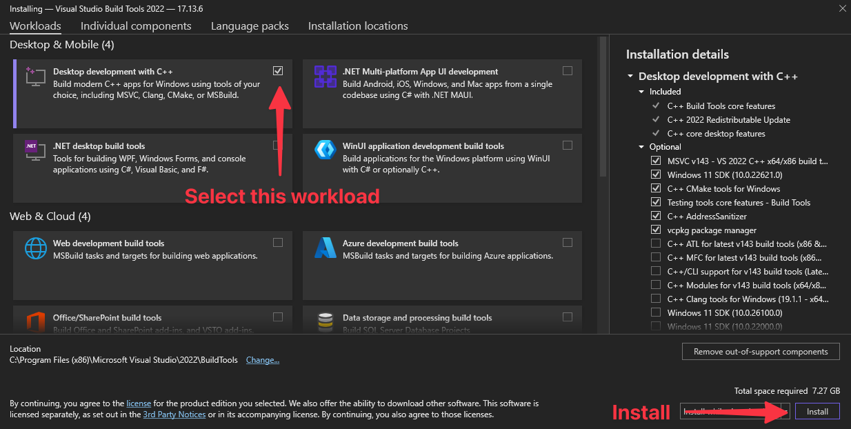 Visual Studio Workloads