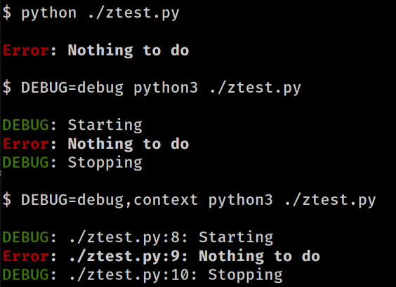 Screenshot of shell interaction