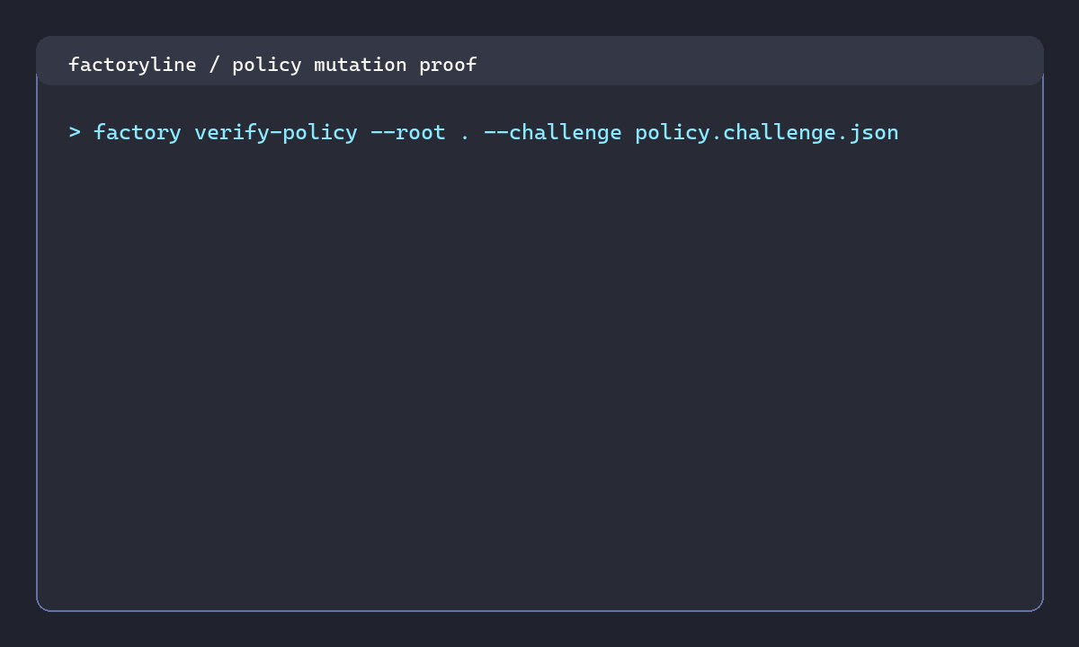 Verify Policy detects a hollow evaluator
