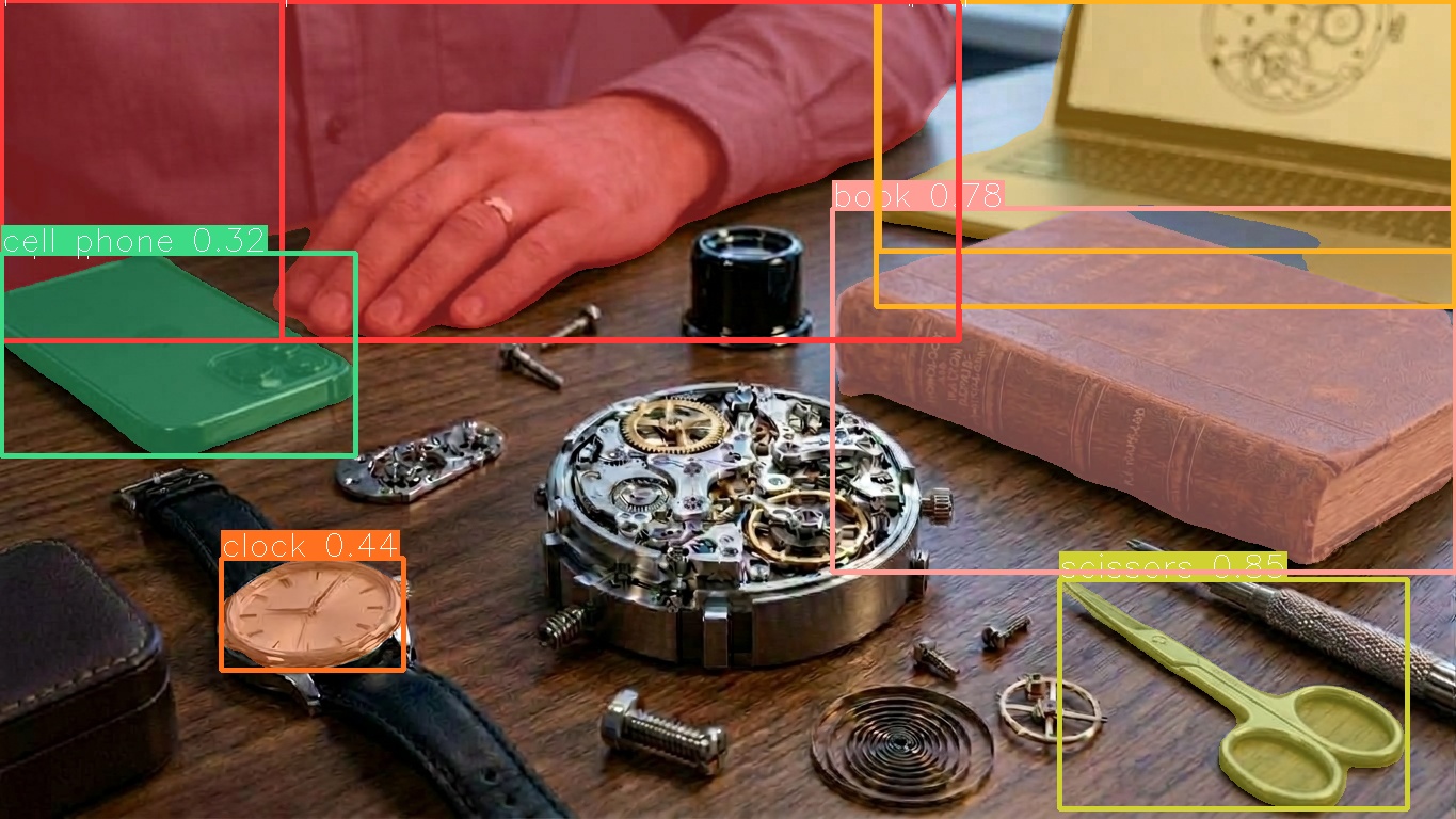Watchmaker's desk, masks with model1l