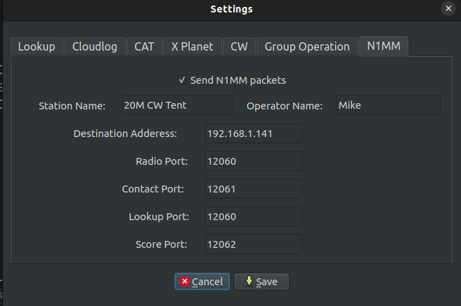 N1MM settings