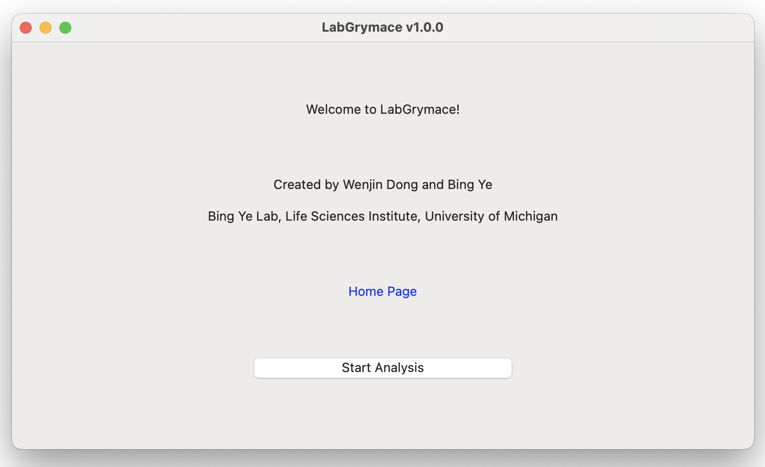 LabGrymace GUI