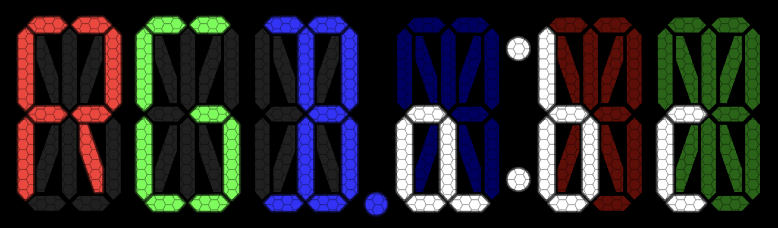 Example of 16-segment Display Color Customization