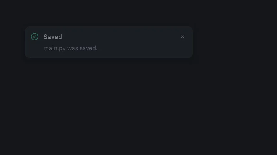 Notifications appearing, with an action button