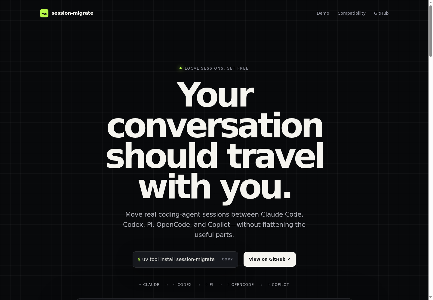 session-migrate project website