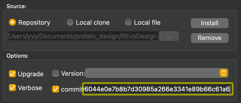 Version/Commit