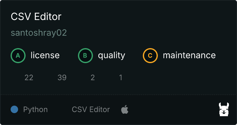 CSV Editor MCP server