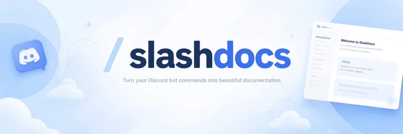 slashdocs — turn your Discord bot commands into beautiful documentation