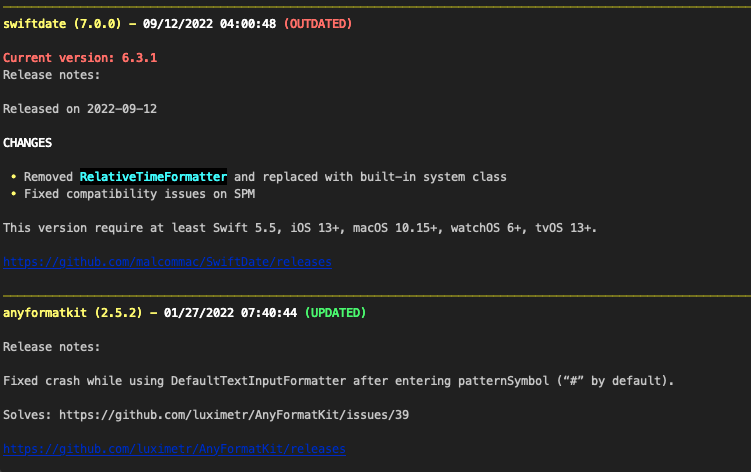 Dependency Release Tracker