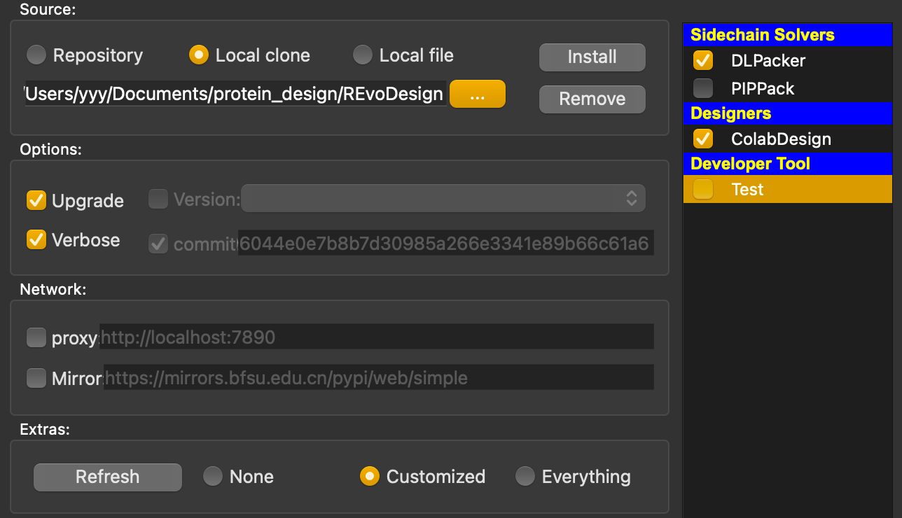 Install with Extras