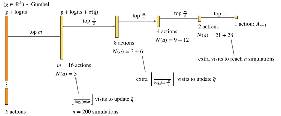 Gumbel sequential halving