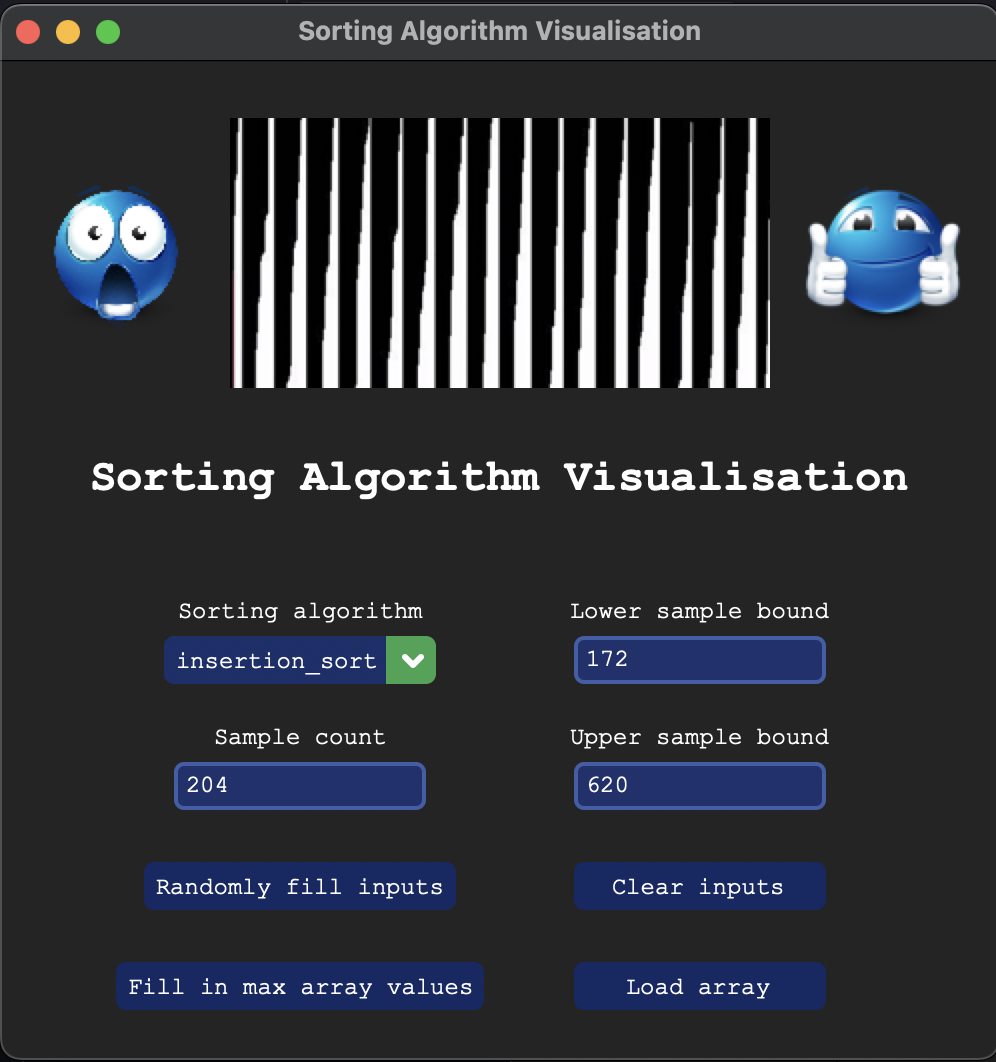 sorting algorithm config