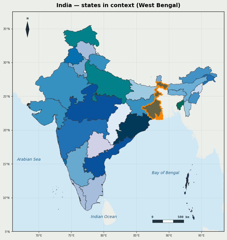 India context map