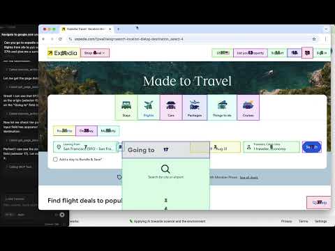 CeSail Demo - Flight Search on Expedia