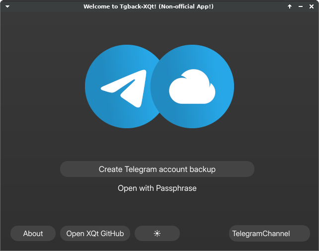 Start screen, dark mode