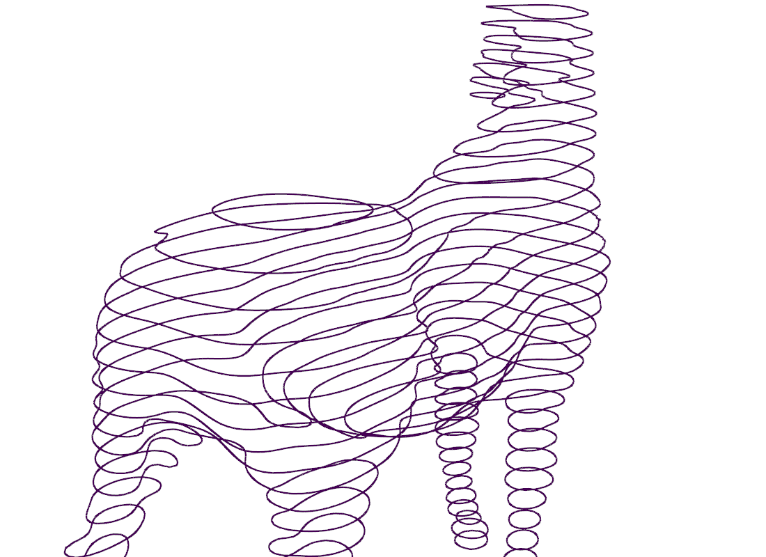 horse topographic slices