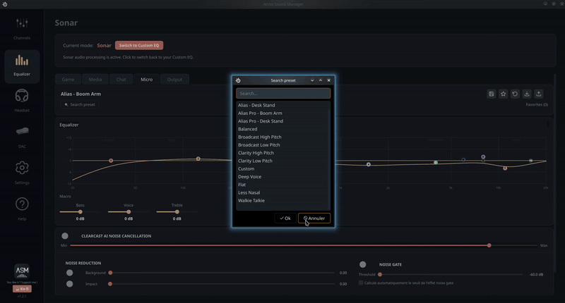 Arctis Sound Manager demo — mixer, Sonar EQ, spatial audio