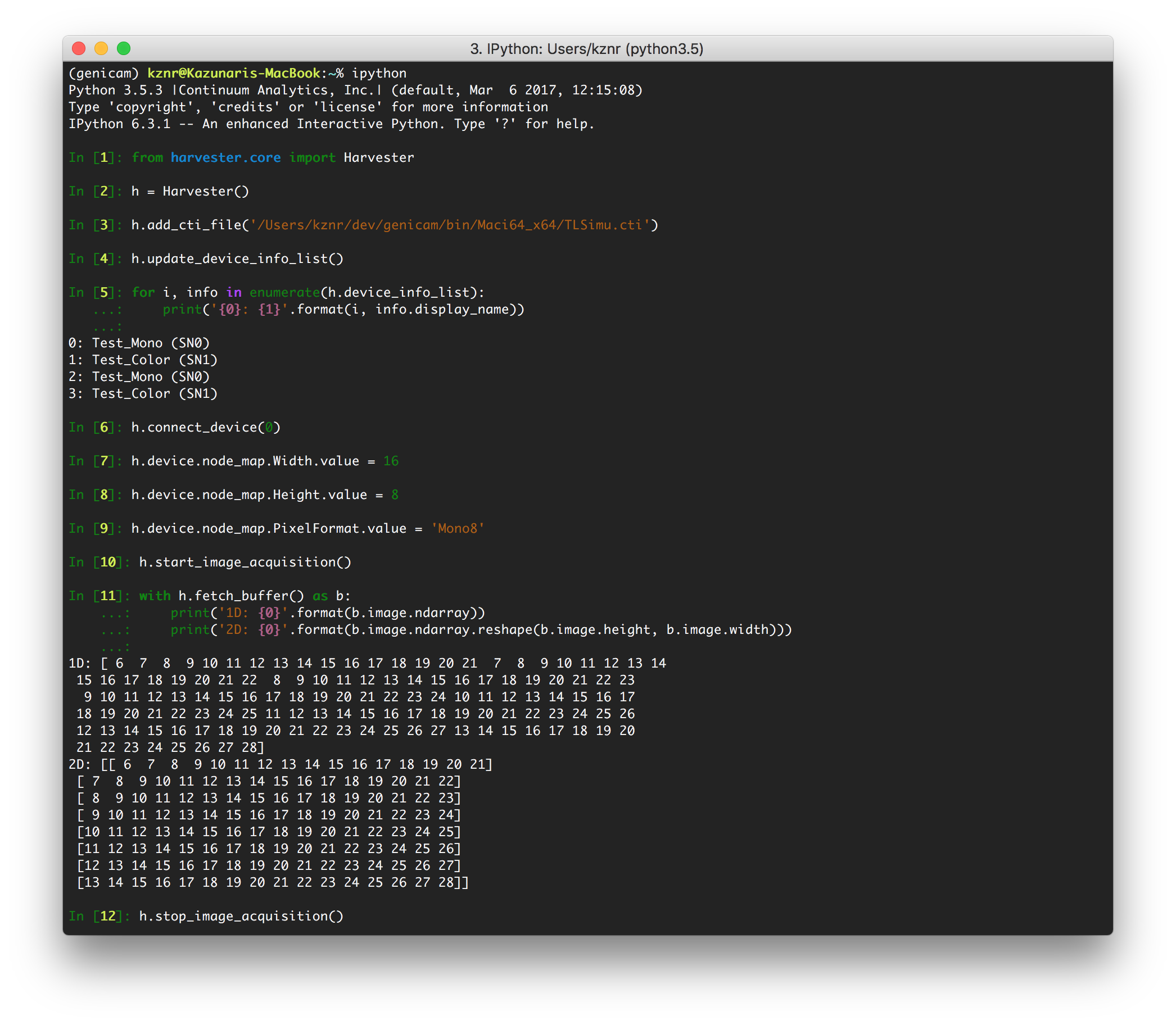 Harvester on IPython